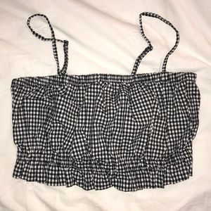 LA Hearts gingham crop tank top from Pacsun
